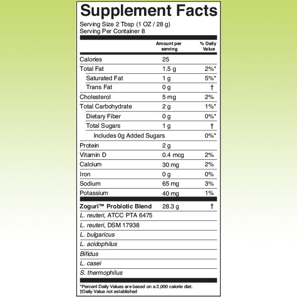 Zoguri - L. Reuteri Yogurt-Based Probiotic Supplement